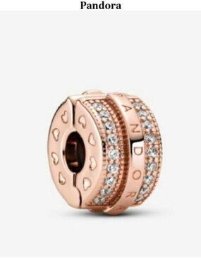 NEW Pandora Logo Clip Bracelet Charm